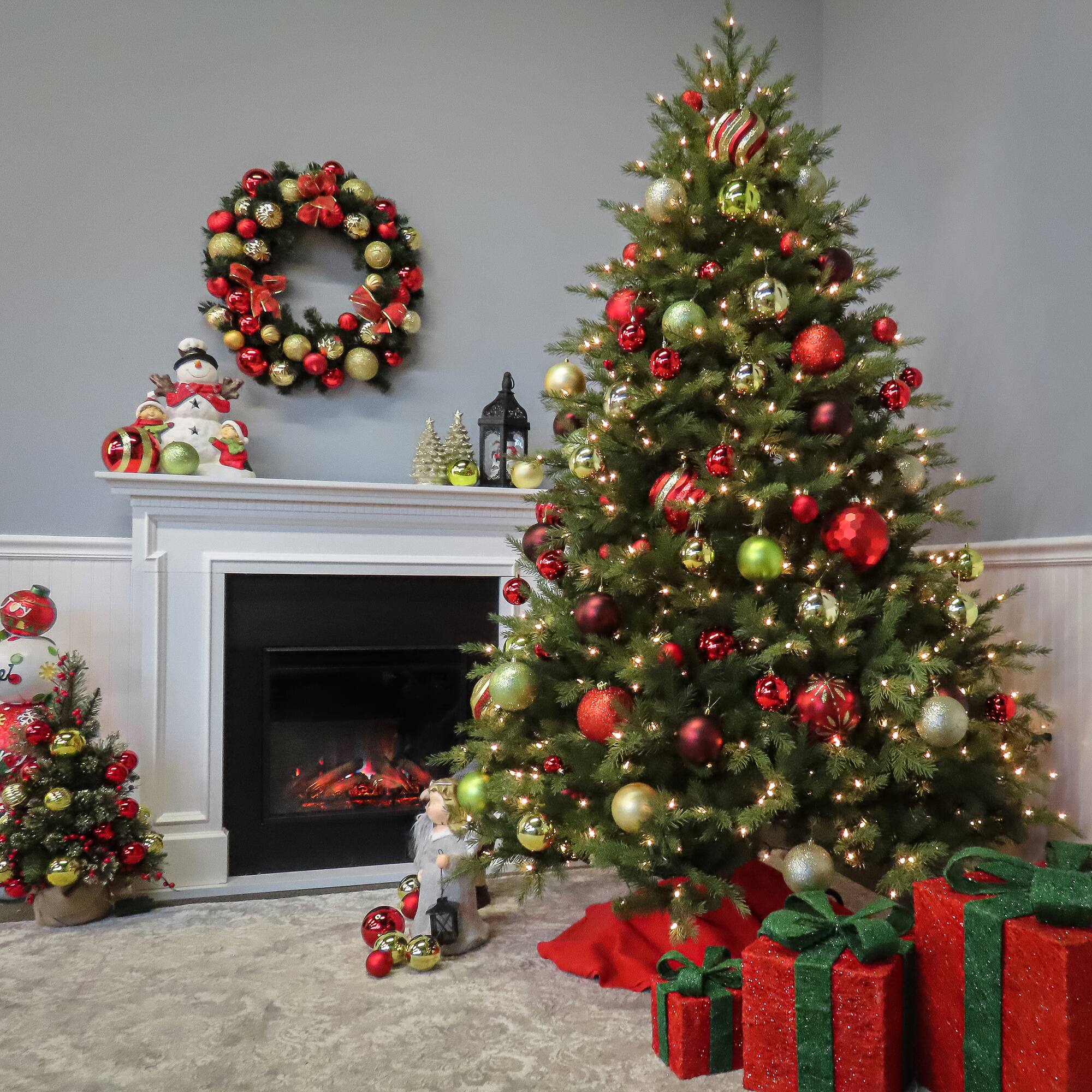 7.5ft. Pre-Lit Feel-Real® Nordic Spruce® Artificial Christmas Tree, Clear Lights